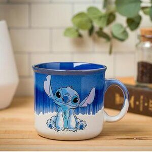 New Disney Stitch "Ohana Means Family" Large Reactive Glazed Ceramic Mug 20 Oz.